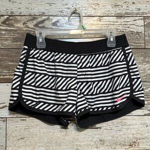 Nike White & Black Zebra Print Women's Athletic Gym Shorts